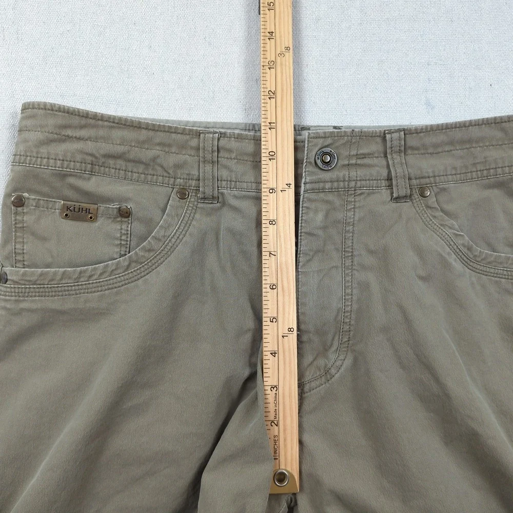 Kuhl Pants Mens 36x31* Khaki Revolvr Outdoot Hiking Camping Casual Hemmed